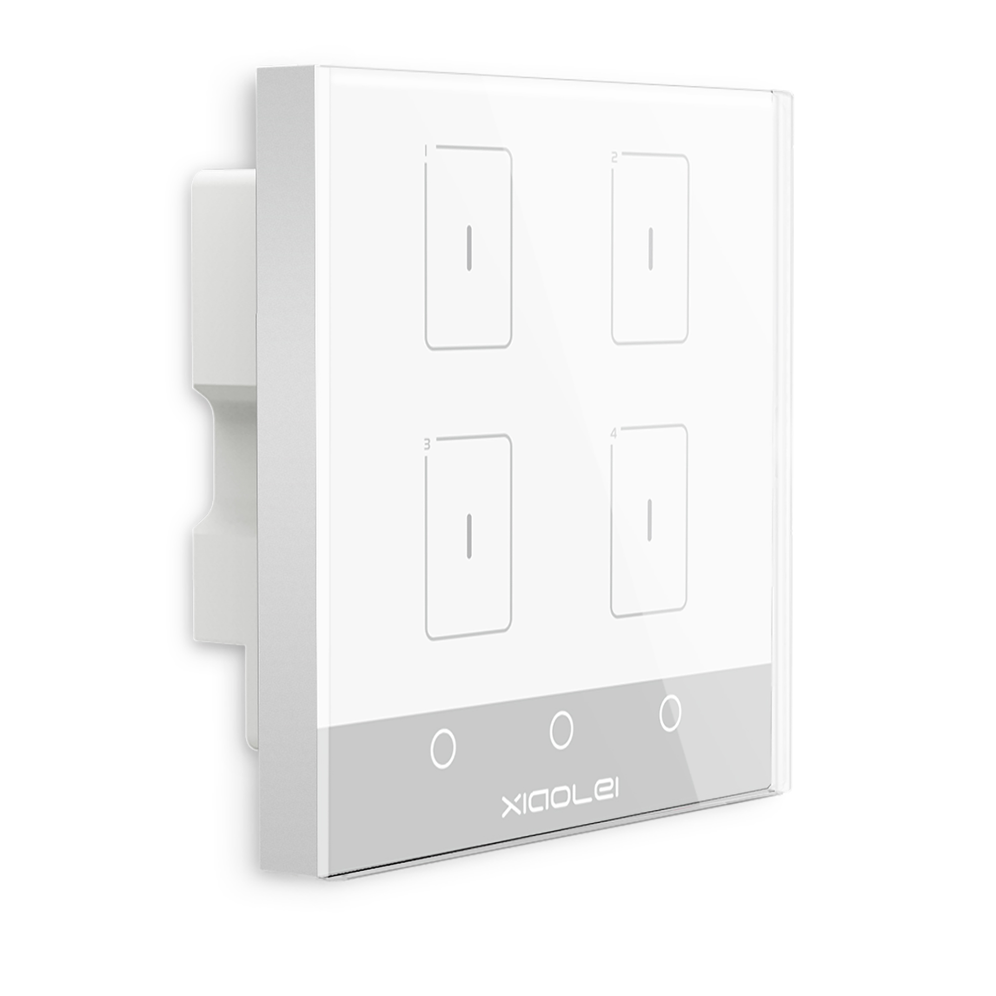 Ltech Smart wireless Touch switch, 4Chanel x200W max per ch, RF 2.4GHz, 100-240Vac input, Smart gate way compatable, IP20. TK-RF04-A  LTECH Touch Panel